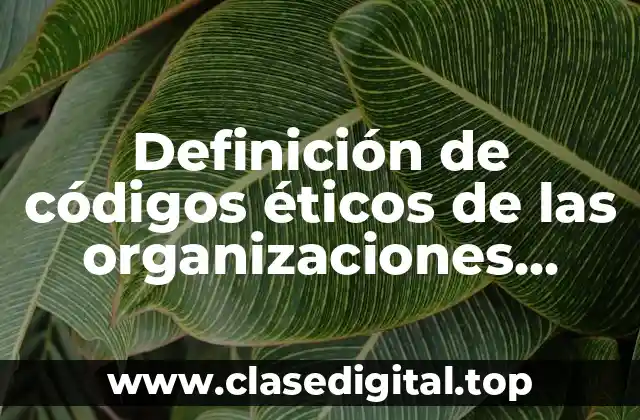 Ejemplos de códigos éticos