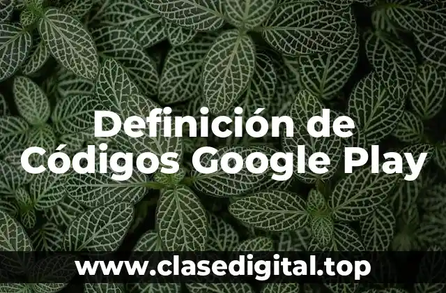 Definición de Códigos Google Play