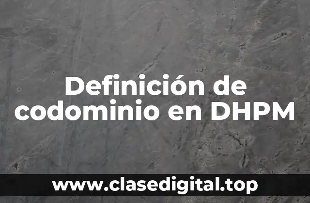 Ejemplos de codominio en DHPM