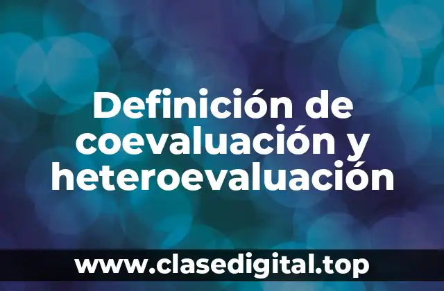 Ejemplos de coevaluación