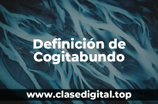 Definición técnica de Cogitabundo