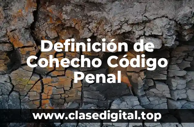 Definición de Cohecho Código Penal