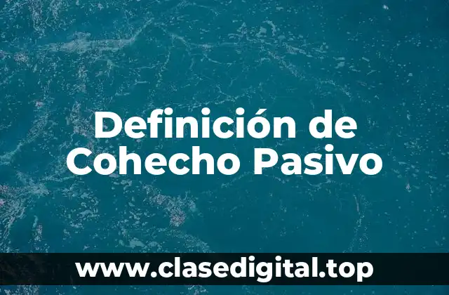 Definición de Cohecho Pasivo