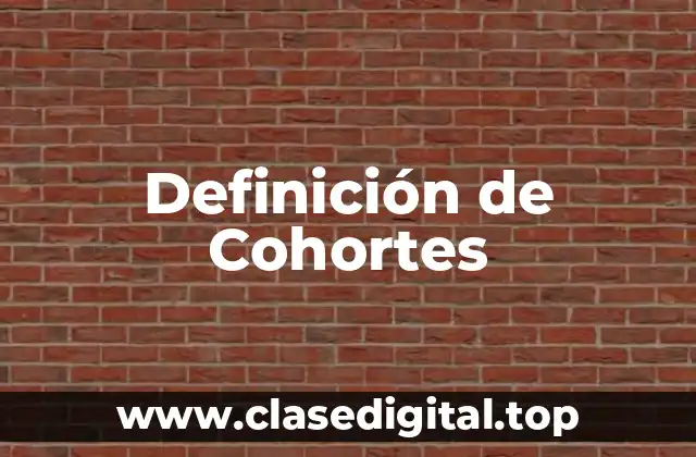 Definición de Cohortes