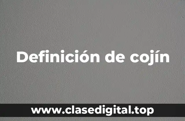 Definición de cojín