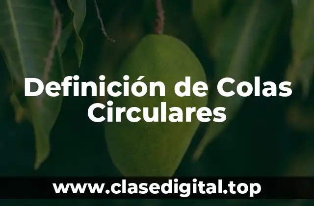Definición de Colas Circulares