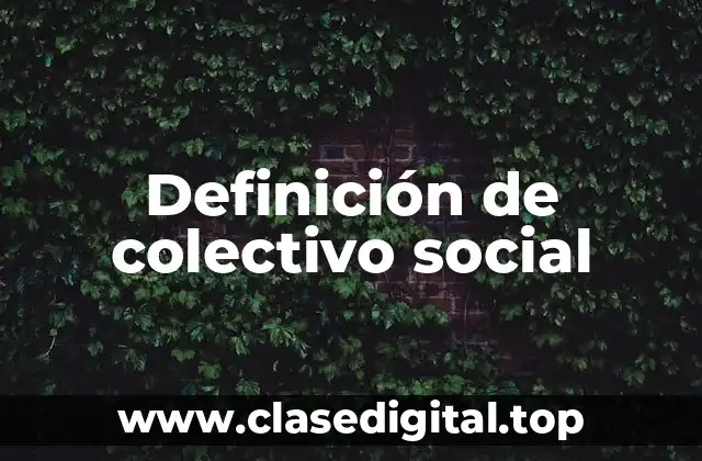 Definición de colectivo social