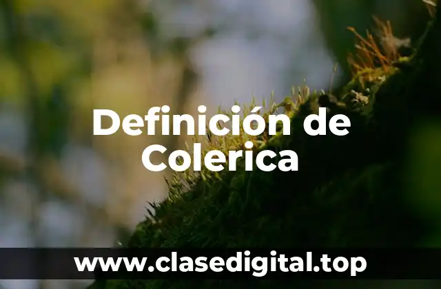 Definición técnica de Colerica