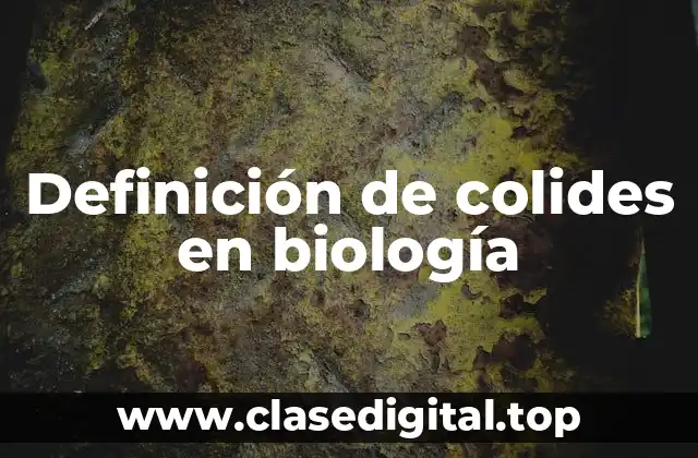 Definición de colides en biología