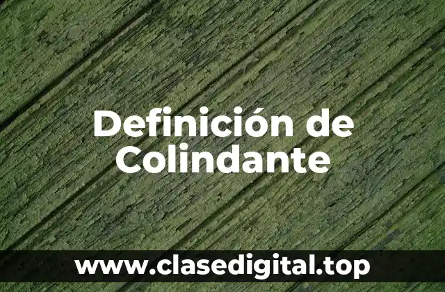 Definición de Colindante