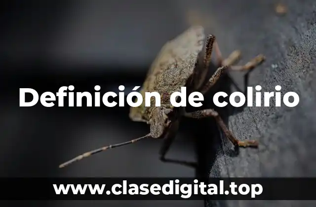 Definición de colirio