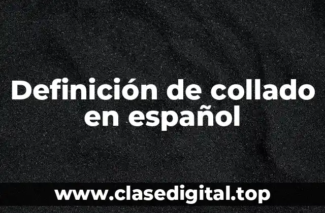 Definición de collado en español