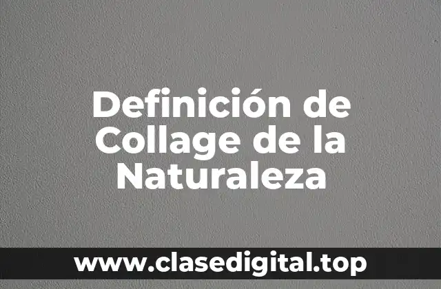 Definición de Collage de la Naturaleza