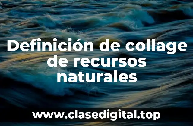 Definición de collage de recursos naturales