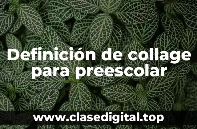 Definición de collage para preescolar