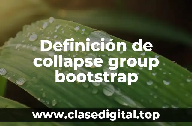 Ejemplos de collapse group bootstrap