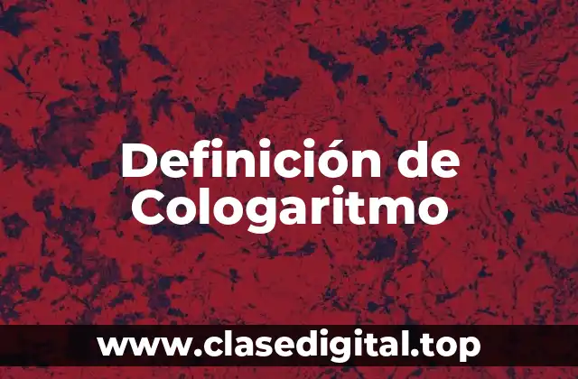 Definición de Cologaritmo