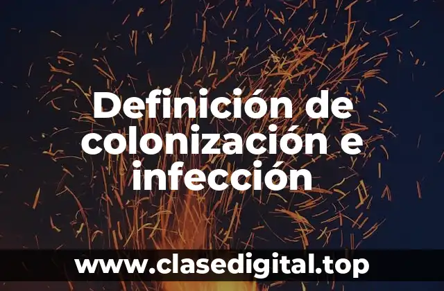 Definición técnica de colonización e infección