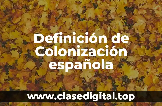 Definición de Colonización española
