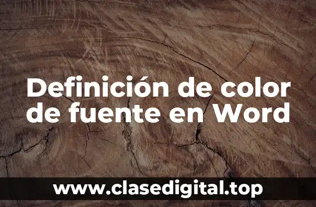 Definición de color de fuente en Word
