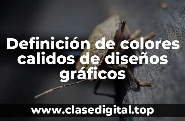 Definición de colores calidos de diseños gráficos