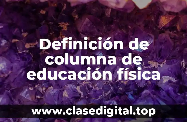 Definición de columna de educación física
