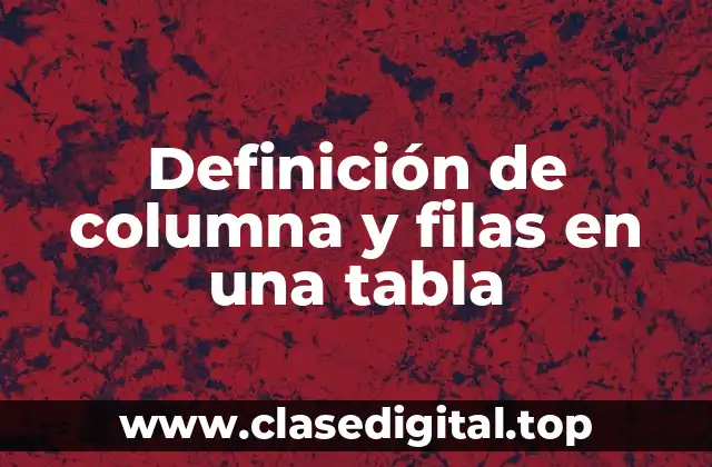 Definición técnica de columna