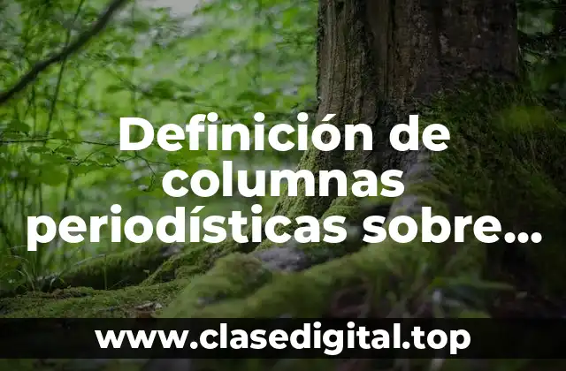 Definición de columnas periodísticas sobre el machismo