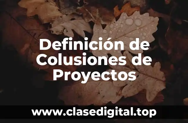 Definición de Colusiones de Proyectos