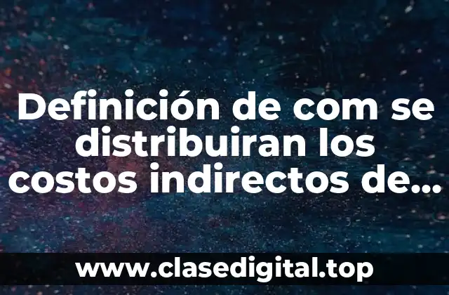 Ejemplos de costos indirectos de producción