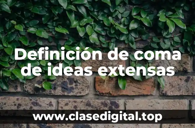 Definición de coma de ideas extensas