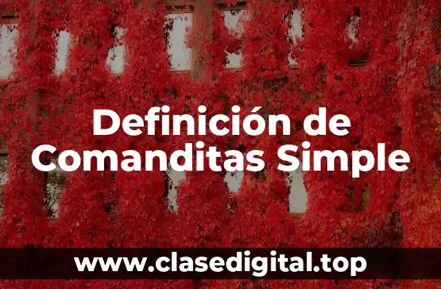 Definición de Comanditas Simple