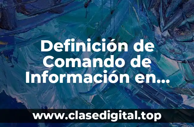 Definición de Comando de Información en Word