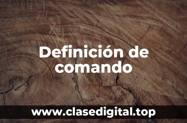 Definición técnica de comando