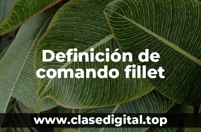 Definición de comando fillet