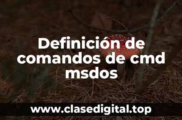 Ejemplos de comandos de cmd msdos