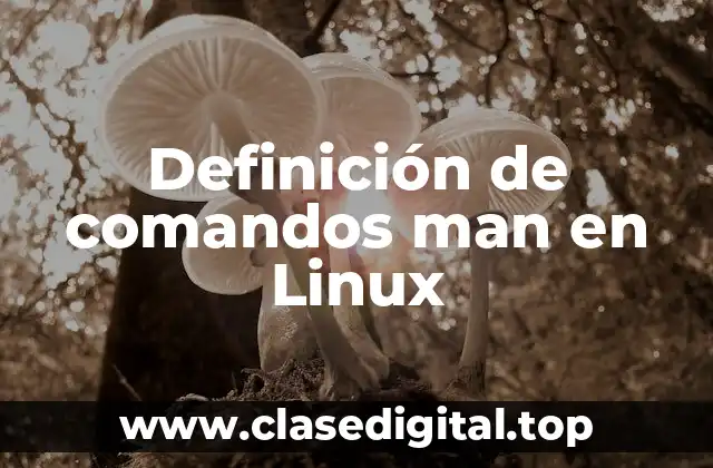 Definición de comandos man en Linux