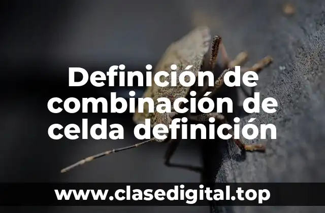 Definición de combinación de celda definición