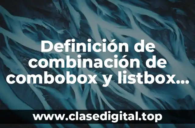 Definición de combinación de combobox y listbox para filtrar en VBA Excel
