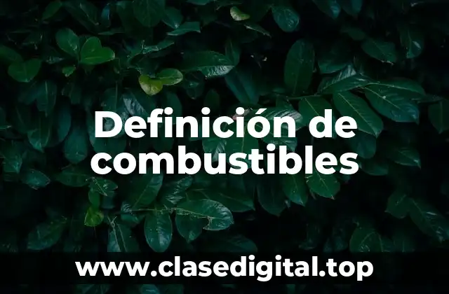 Definición de combustibles