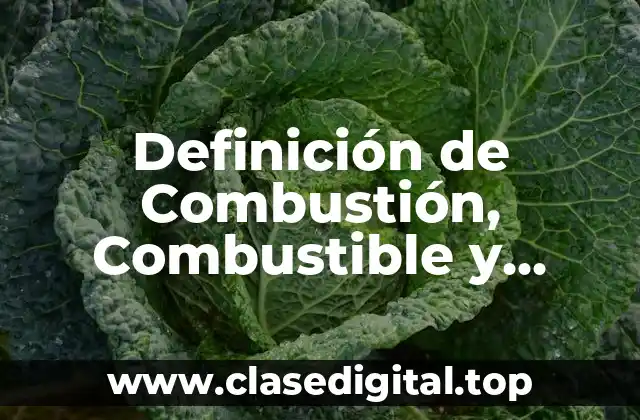 Definición de Combustión, Combustible y Comburente
