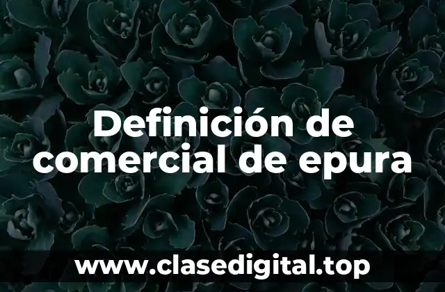 Definición de comercial de epura