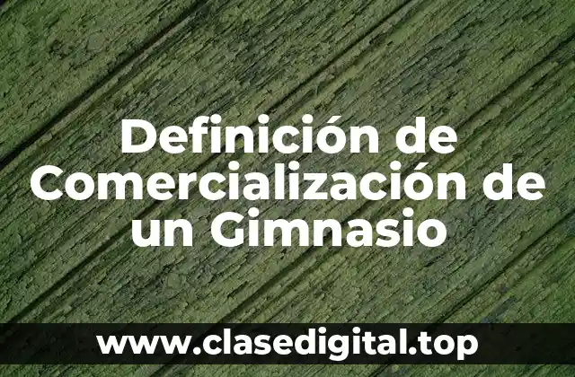 Definición de Comercialización de un Gimnasio