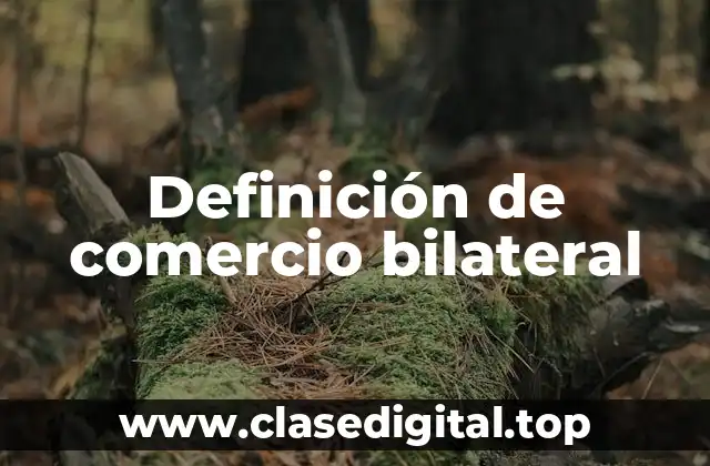 Definición de comercio bilateral