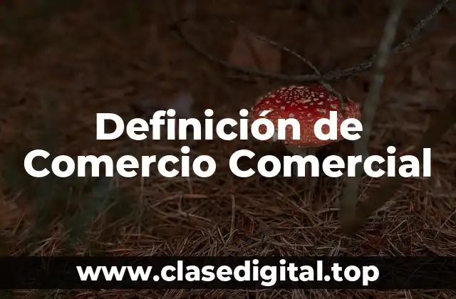Definición de Comercio Comercial