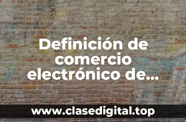 Definición de comercio electrónico de fondos