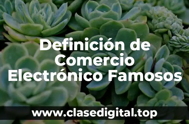 Definición de Comercio Electrónico Famosos