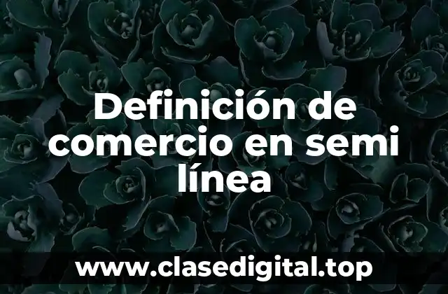 Definición de comercio en semi línea