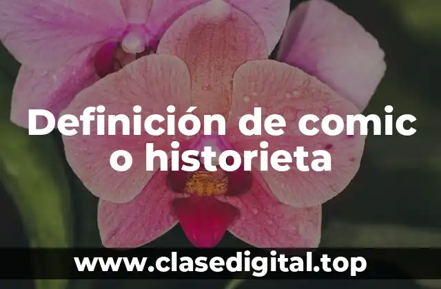 Definición de comic o historieta