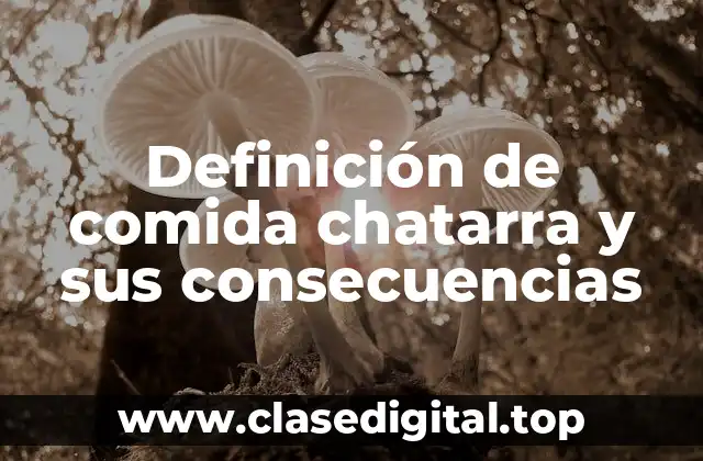 Definición de comida chatarra y sus consecuencias